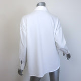 Harris Wharf London Coolmax Seersucker Shirt White Cotton-Blend Size 42