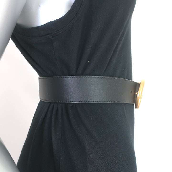 Gucci GG Marmont Belt Black Leather Size 70 US 28