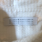 Harris Wharf London Coolmax Seersucker Shirt White Cotton-Blend Size 42