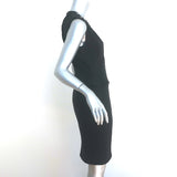 Altuzarra Lace-Up Sleeveless Peplum Dress Topi Black Crepe Size 40
