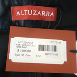 Altuzarra Todd Leather Straight Leg Pants Black Size 36 NEW