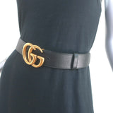 Gucci GG Marmont Belt Black Leather Size 70 US 28
