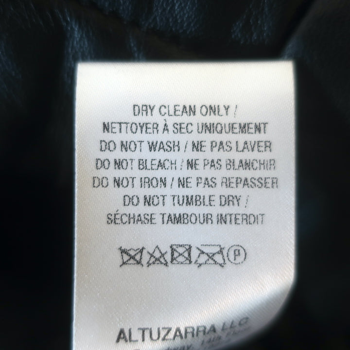 Altuzarra Todd Leather Straight Leg Pants Black Size 36 NEW