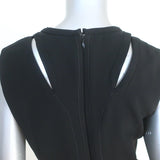 Altuzarra Lace-Up Sleeveless Peplum Dress Topi Black Crepe Size 40