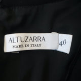 Altuzarra Lace-Up Sleeveless Peplum Dress Topi Black Crepe Size 40