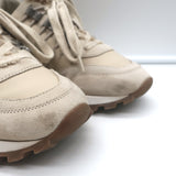 Brunello Cucinelli Shearling & Monili-Trimmed Running Sneakers Taupe Size 39