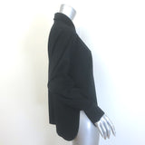 Harris Wharf London Coolmax Seersucker Shirt Black Cotton-Blend Size 42