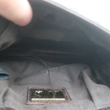 Fendi FF Zucca-Embossed Mini Chef Bag Dark Brown Leather