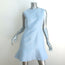 Christian Dior Flared Hem Mini Dress Light Blue Cotton-Silk Size 42