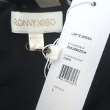 Ronny Kobo Lopte Cutout Halter Maxi Dress Zebra Print Crepe Size Large NEW