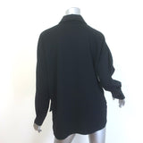 Harris Wharf London Coolmax Seersucker Shirt Black Cotton-Blend Size 42