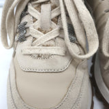 Brunello Cucinelli Shearling & Monili-Trimmed Running Sneakers Taupe Size 39