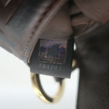 Fendi FF Zucca-Embossed Mini Chef Bag Dark Brown Leather