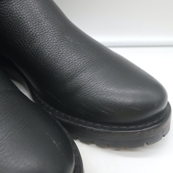 Louis Vuitton Discovery Ankle Boots Black Leather &amp; Monogram Canvas Size 37.5