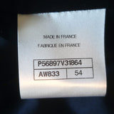 Chanel 17A Cosmopolite Fantasy Tweed Coat Navy/Silver Cotton-Blend Size 54 NEW