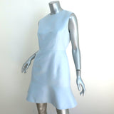 Christian Dior Flared Hem Mini Dress Light Blue Cotton-Silk Size 42