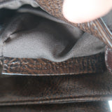 Fendi FF Zucca-Embossed Mini Chef Bag Dark Brown Leather