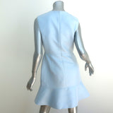Christian Dior Flared Hem Mini Dress Light Blue Cotton-Silk Size 42