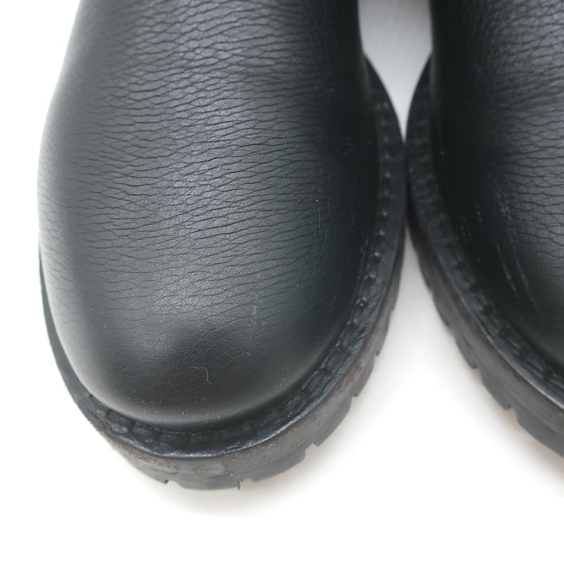 Louis Vuitton Discovery Ankle Boots Black Leather &amp; Monogram Canvas Size 37.5