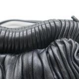 Mansur Gavriel Mini Cloud Clutch Black Pleated Leather Crossbody Bag