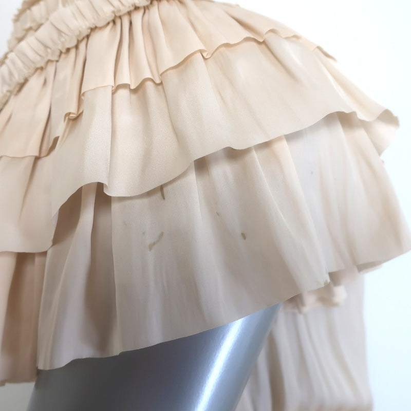 Ulla Johnson Isadora Ruffle-Trimmed Tiered midi dress Sz 4, neckline