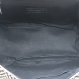 Chanel 2005 All Day Long Tweed Boston Bag Black & Beige Chevron