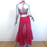 PatBO Seashell Beach Dress Fuchsia Lace Size Small