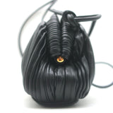 Mansur Gavriel Mini Cloud Clutch Black Pleated Leather Crossbody Bag