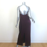 Stella McCartney Lace-Trimmed Satin Maxi Slip Dress Bordeaux Size 38 NEW