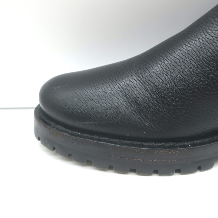 Louis Vuitton Discovery Ankle Boots Black Leather &amp; Monogram Canvas Size 37.5