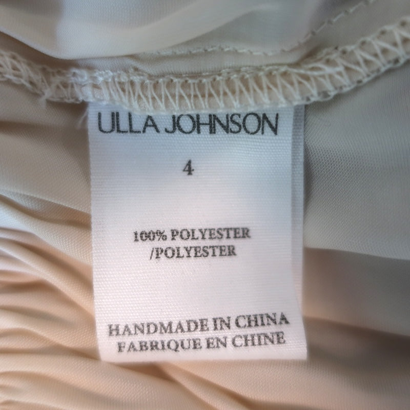 Ulla Johnson Isadora Ruffle-Trimmed Tiered midi dress Sz 4, sleeve detail