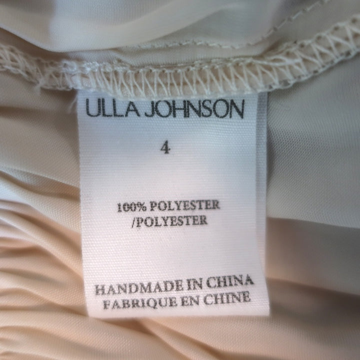 Ulla Johnson Isadora Ruffle-Trimmed Tiered midi dress Sz 4, sleeve detail
