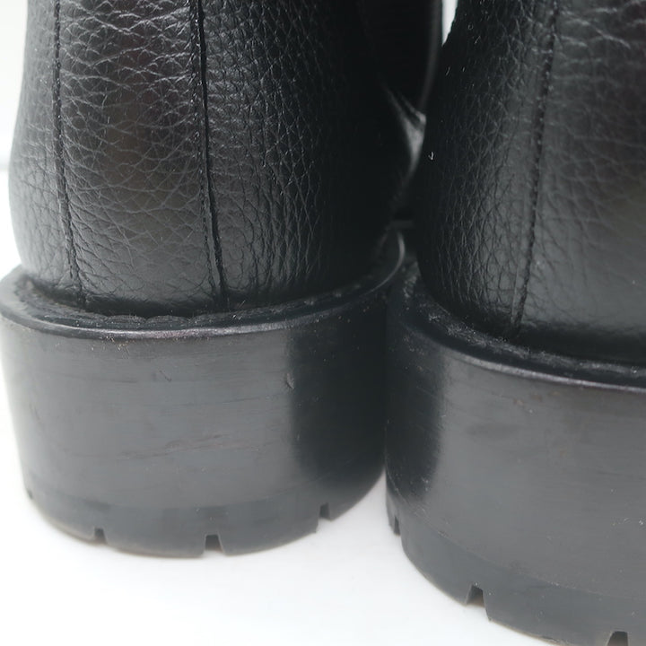 Louis Vuitton Discovery Ankle Boots Black Leather &amp; Monogram Canvas Size 37.5