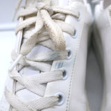 Golden Goose Purestar Sneakers White Leather with Silver Glitter Size 39