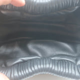 Mansur Gavriel Mini Cloud Clutch Black Pleated Leather Crossbody Bag