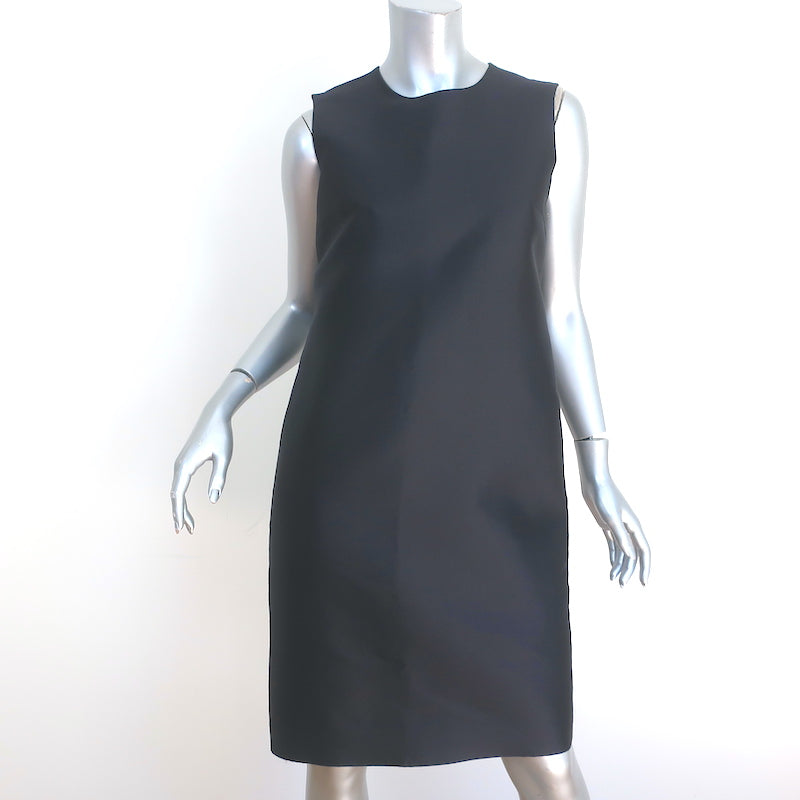 Prada Sleeveless Shift Dress Black Wool-Silk Size 42 – Celebrity Owned