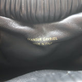 Mansur Gavriel Mini Cloud Clutch Black Pleated Leather Crossbody Bag