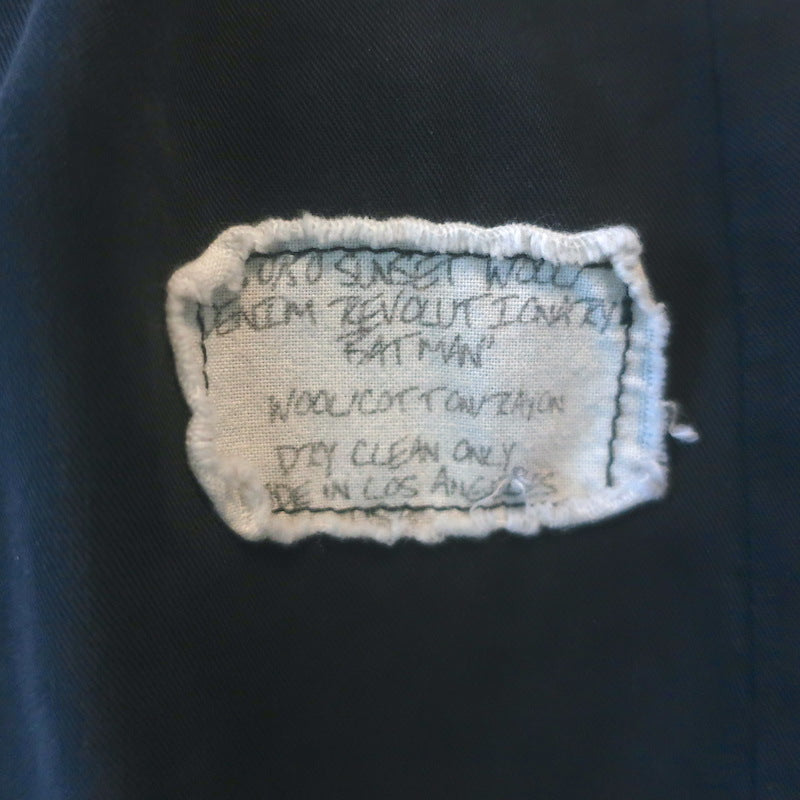 Greg Lauren Revolutionary Batman Deconstructed Coat Plaid Wool &amp; Denim Size 3