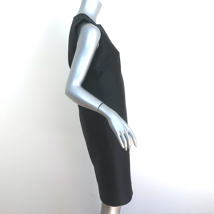 Prada Sleeveless Shift Dress Black Wool-Silk Size 42