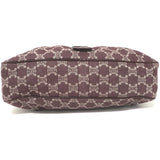 Vintage Celine Macadam Large Shoulder Bag Burgundy Triomphe Canvas