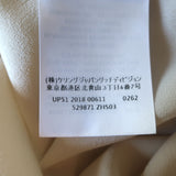 Gucci Contrast-Trim Ruffle Blouse Beige Silk Size 46 Long Sleeve Top NEW