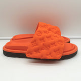 Louis Vuitton Pool Pillow Mules Orange Monogram Nylon Size 40 Flat Slide Sandals