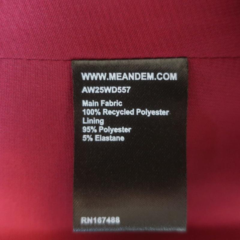 ME+EM Modern Twill Contrast Stitch Midi Dress Intense Red Size US 4 NEW