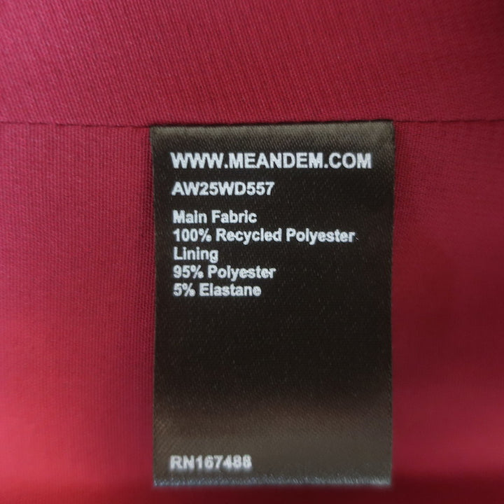 ME+EM Modern Twill Contrast Stitch Midi Dress Intense Red Size US 4 NEW