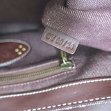 Vintage Celine Macadam Large Shoulder Bag Burgundy Triomphe Canvas