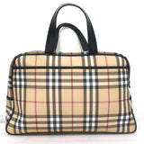 Burberry Nova Check Duffle Bag Beige Coated Canvas Large Satchel