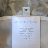 Stella McCartney Floral-Front Blouse White/Gray Silk Size 38 Long Sleeve Top