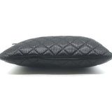 Chanel 2015 O Case Clutch Black Perforated Lambskin Leather
