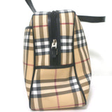 Burberry Nova Check Duffle Bag Beige Coated Canvas Large Satchel