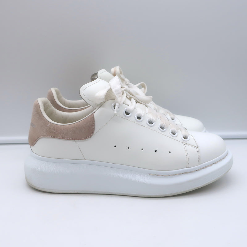 Alexander McQueen Oversized Sneakers White Leather &amp; Patchouli Suede Size 38.5 E